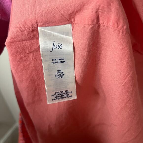 Joie Bondi Tiered Sleeveless V-Neck Maxi Dress Tea Rose Red Women’s - Size L - Picture 7 of 8